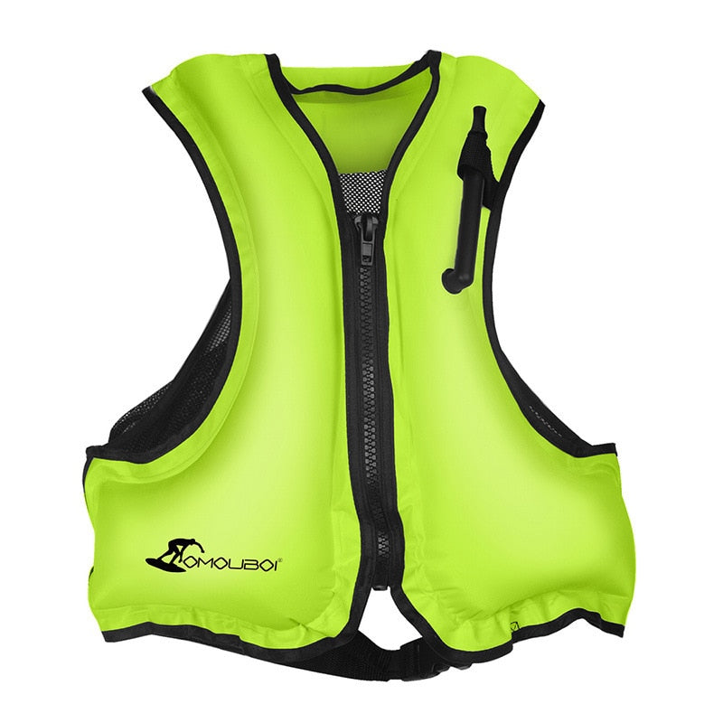 Adult Inflatable Swim Life Vest Jacket Snorkeling Floating Device Swimming Drifting Surfing Survival Water Sports Life Saving