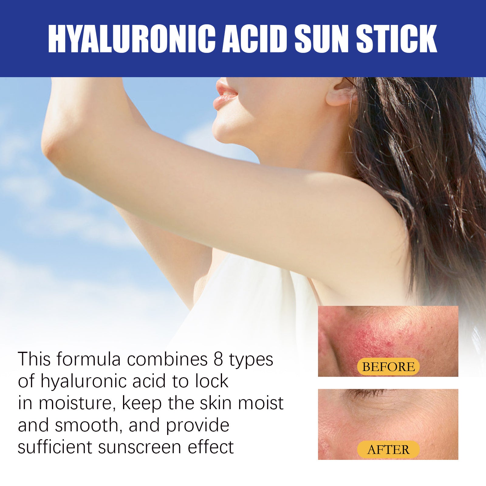 Hyaluronic Acid Shield Hydrating, Light, Refreshing, Hydrating, Isolating, Waterproof SPF50+ UV Protection