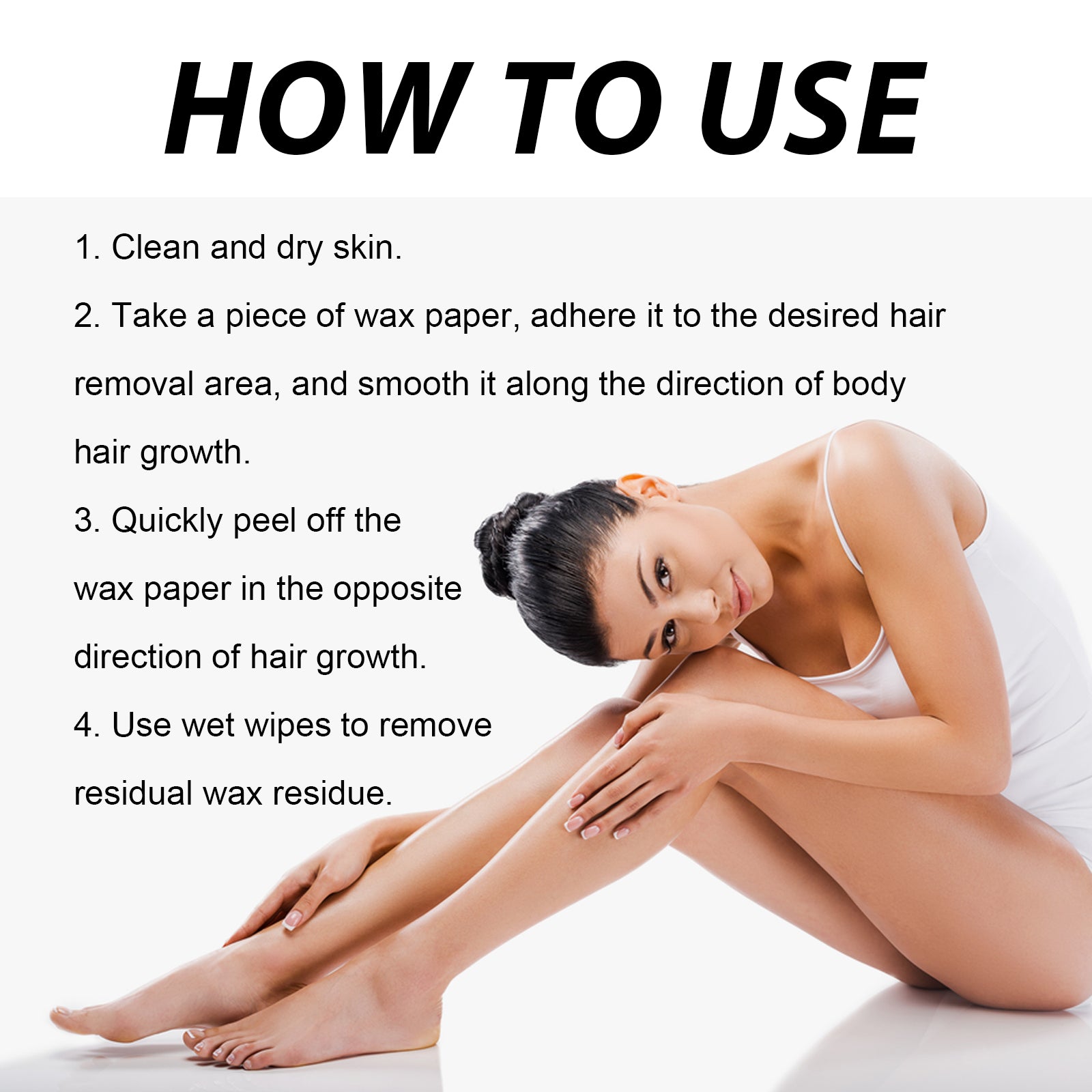 Wax Strips For Body, Gentle And Quick No Residual Underarm Leg Hair Arm Private Body Waxing