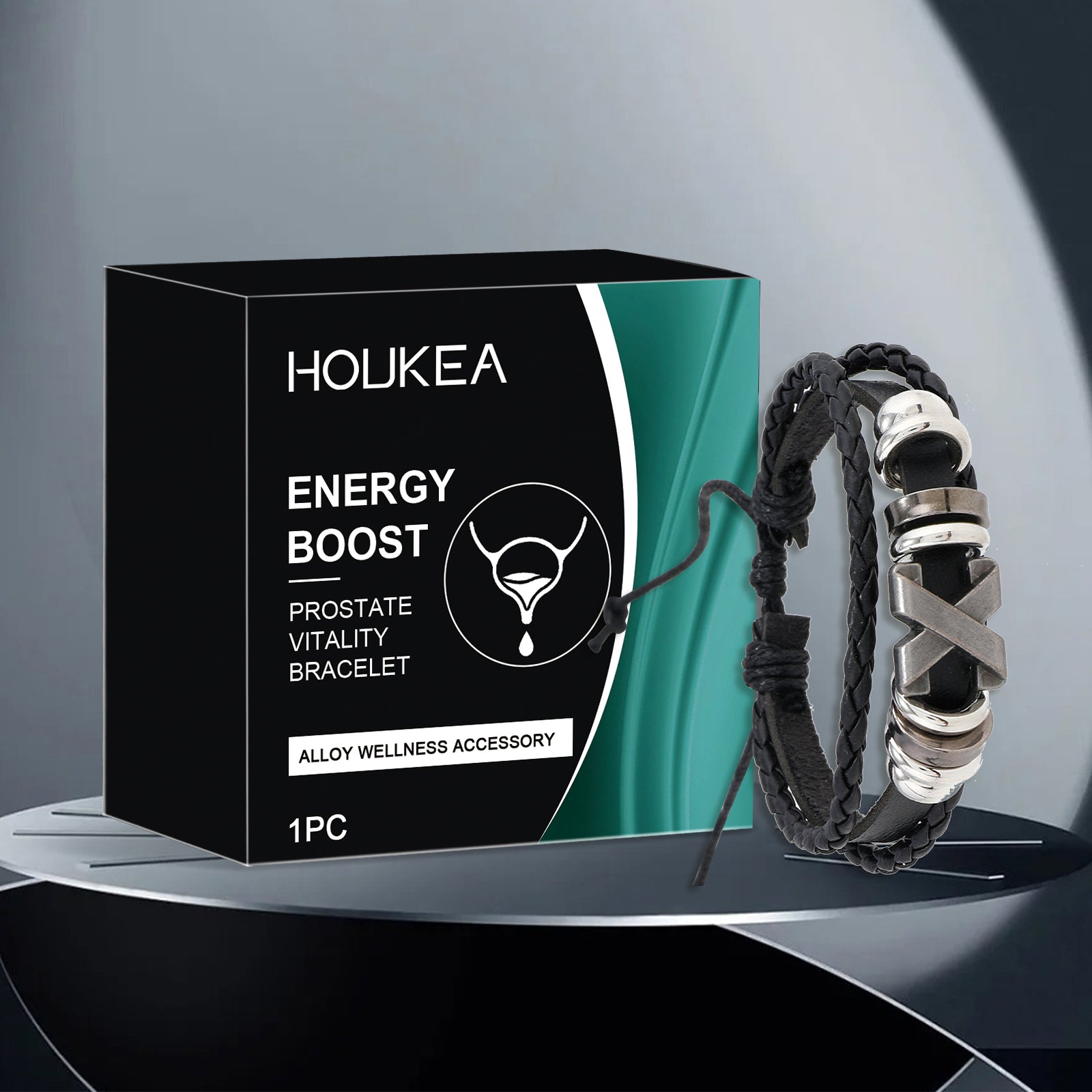 Men's Care Bracelet, Gentle Care For Men's Body Comfortable Lightweight Portable Fashion Care Bracelet