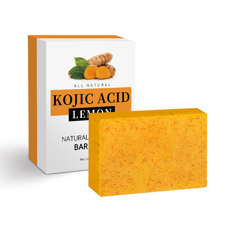 Turmeric Soap Rice Soap VC Handcrafted Cold-Pressed Soap for Cleansing Bathing and Face Washing