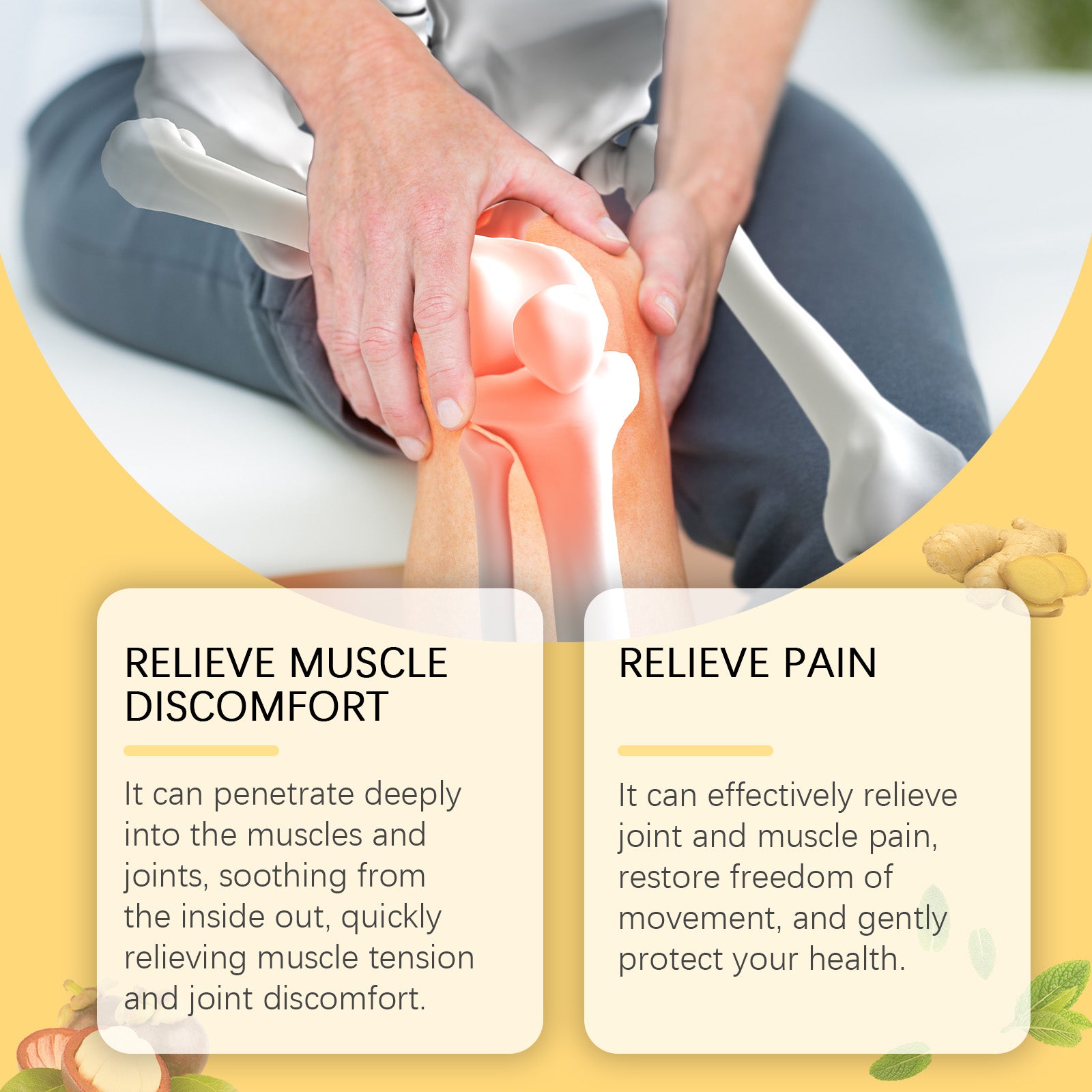 Herbal Treatment Cream Massage For Sore Knees And Bones Body Care Cream