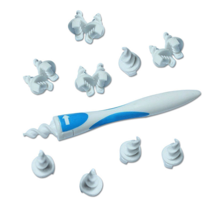 Ear Cleaner Spoon Tool Set Soft 16 Care Spiral Silicone Ear Wax Removal Tool Painless Health Cotton Swab Clean Tools