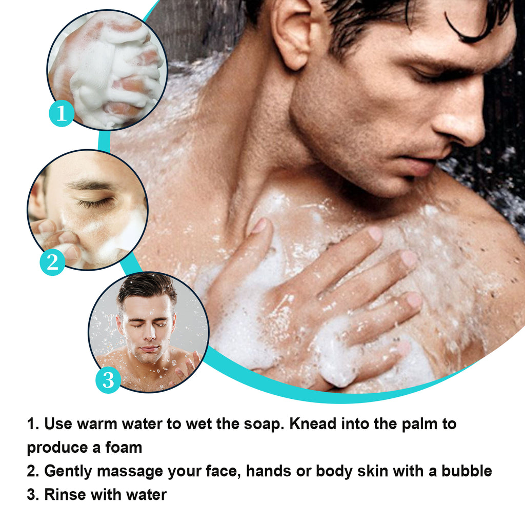 Aurora Purifying Mite-Removing Soap, Deep Cleansing Facial Body Skin Fade Acne Print Multi-Effect Cleansing Soap