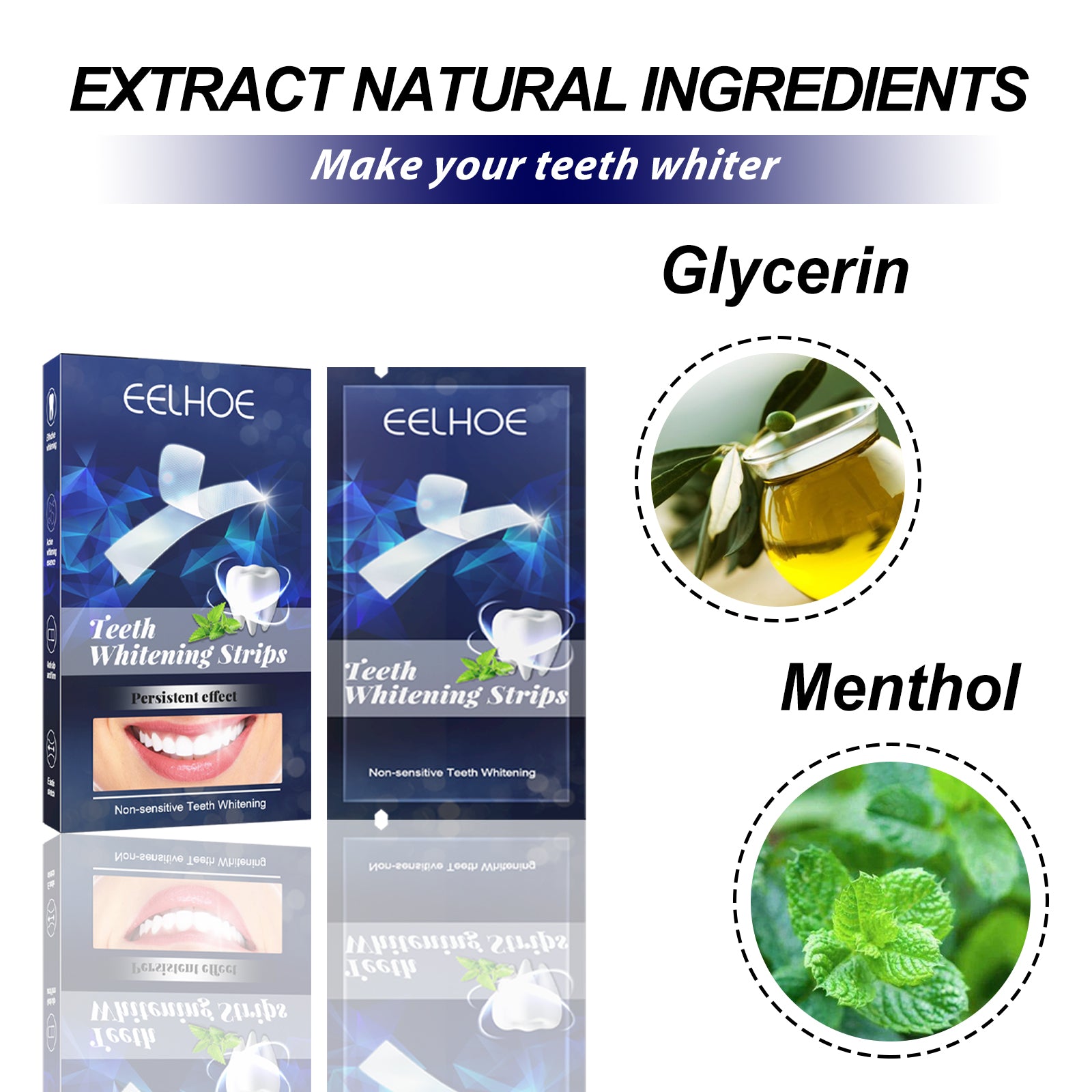 EELHOE Whitening Tooth Patch, Care Tooth Remove Stains Brightening White Teeth Clean Tooth Patch