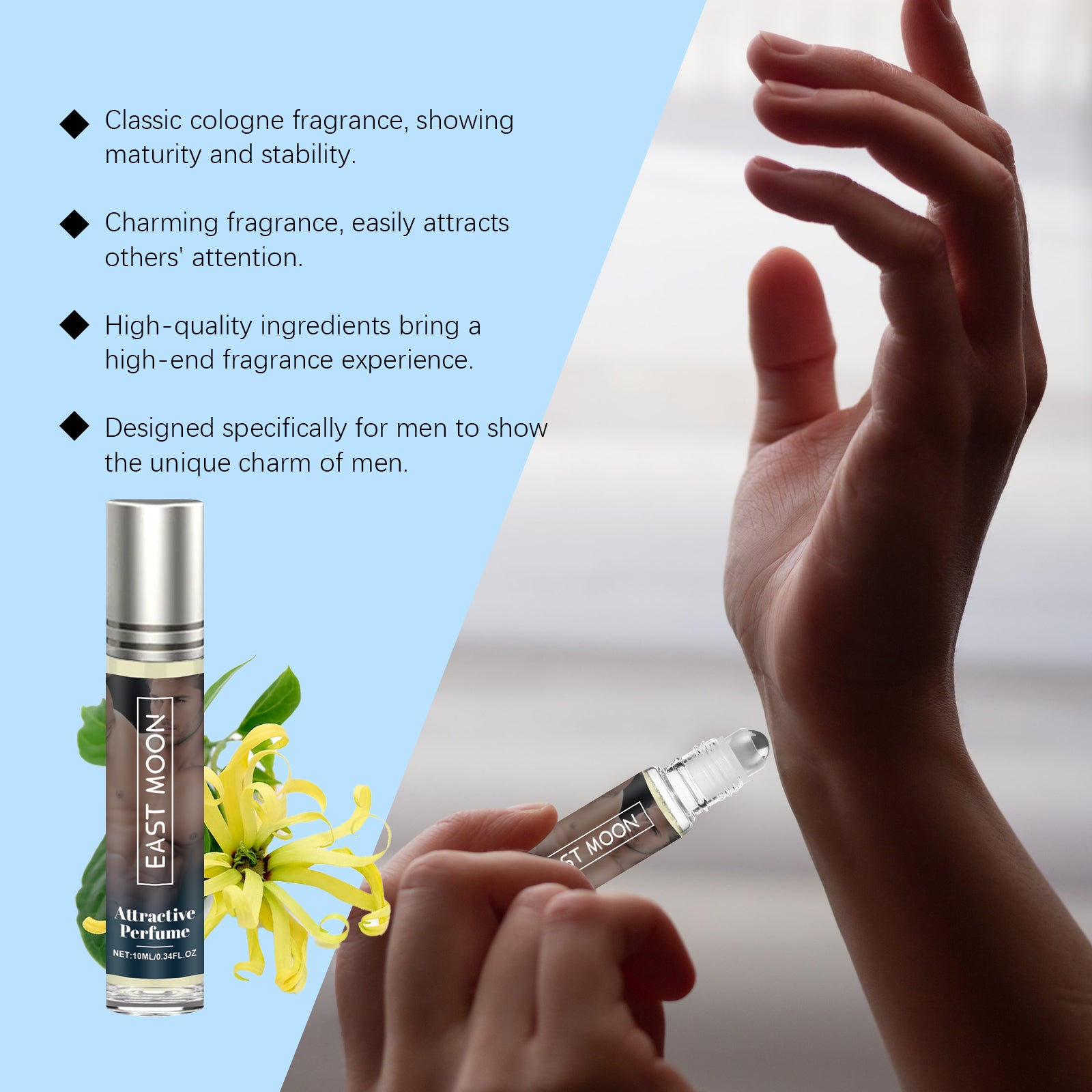 Men's fragrance, fresh charm Keep fragrance enhance charm portable cologne men's perfume