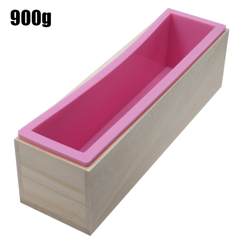 Silicone Soap Loaf Mold Wooden Box DIY Making Tools