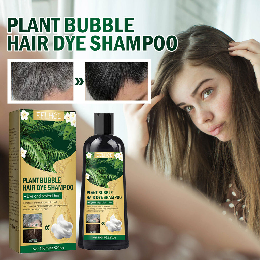 EELHOE Plant Bubble Hair Natural Black Hair Dark Hair Hair Care Easy Color Lasting Mild Not Irritating