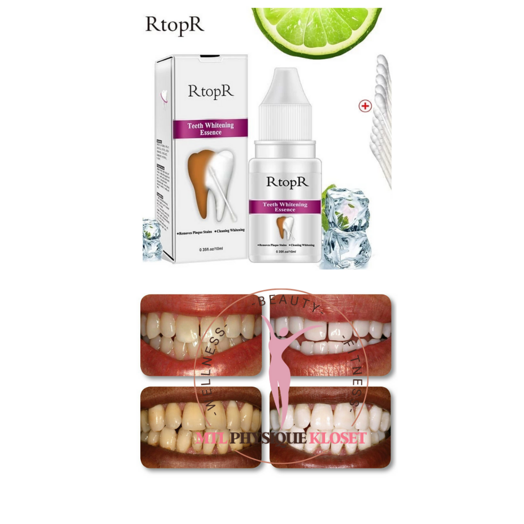 Ultra-Bright Teeth Whitening Essence (10ml) – Professional Enamel-Safe Stain Remover with Precision Cotton Applicators