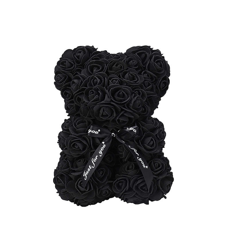 Mother's Day Gift 25cm Foam Flower Bear PE Rose Flower Bear PVC Gift Box Valentine's Day Cross-border Bestseller