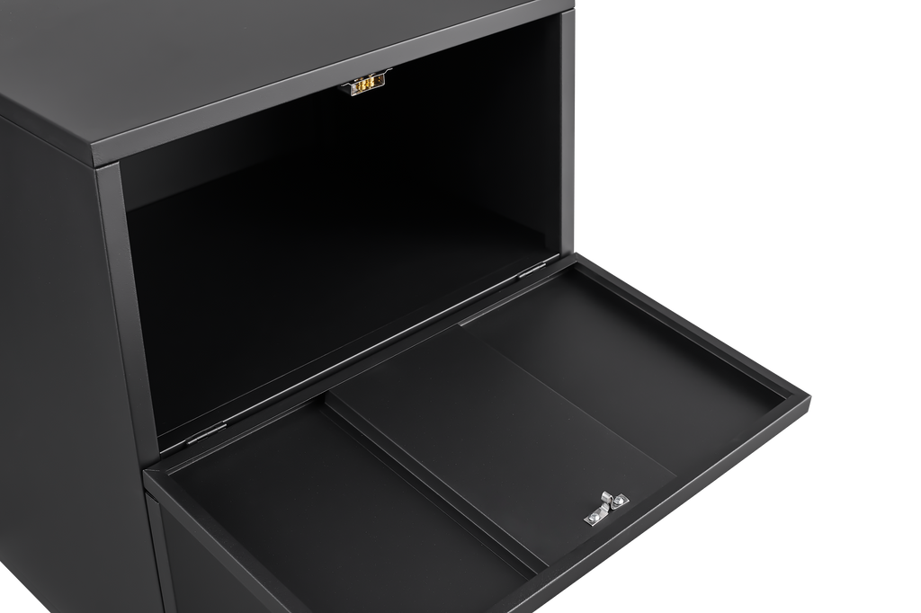 Office furniture Copier Cabinet black 2 door steel copier stand mobile pedestal file Printer Stand