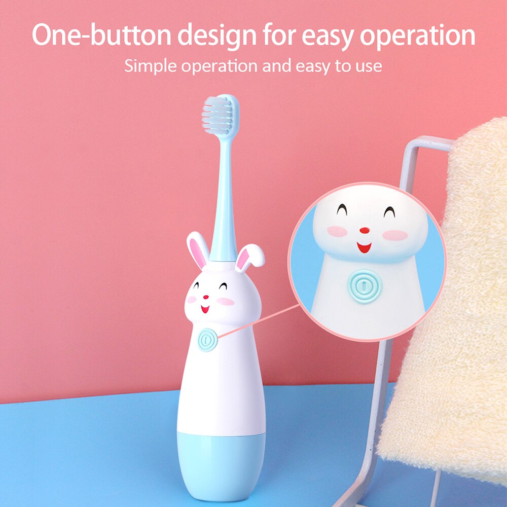 New Hot Children Electric Toothbrush Cartoon Pattern Tooth Brush Electric Teeth Tooth Brush For Kids with Soft Replacement Head