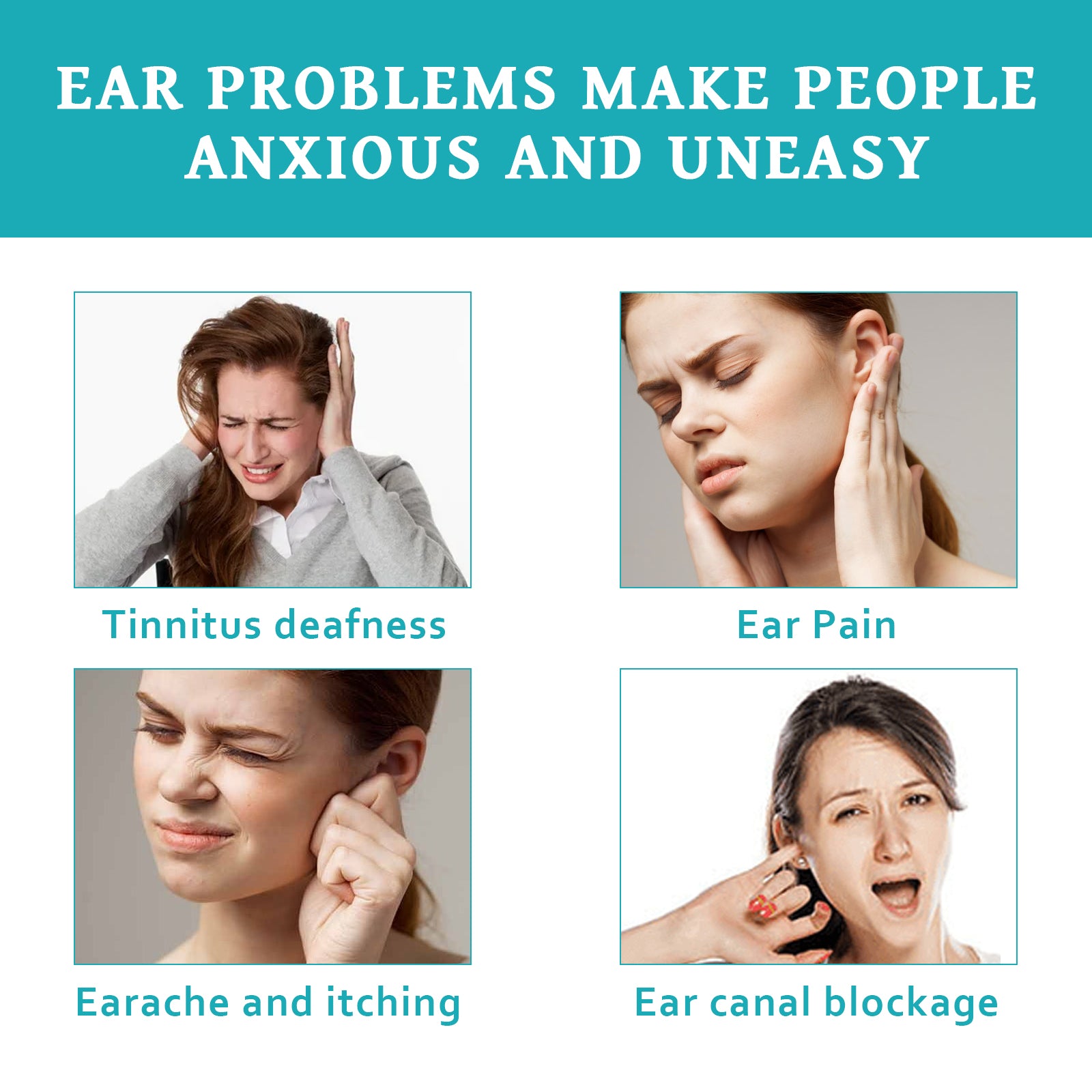 OUHOE Organic Ear Protection For Ear Discomfort Clean Earwax Body Comfort Ear Massage Daily Care Drops
