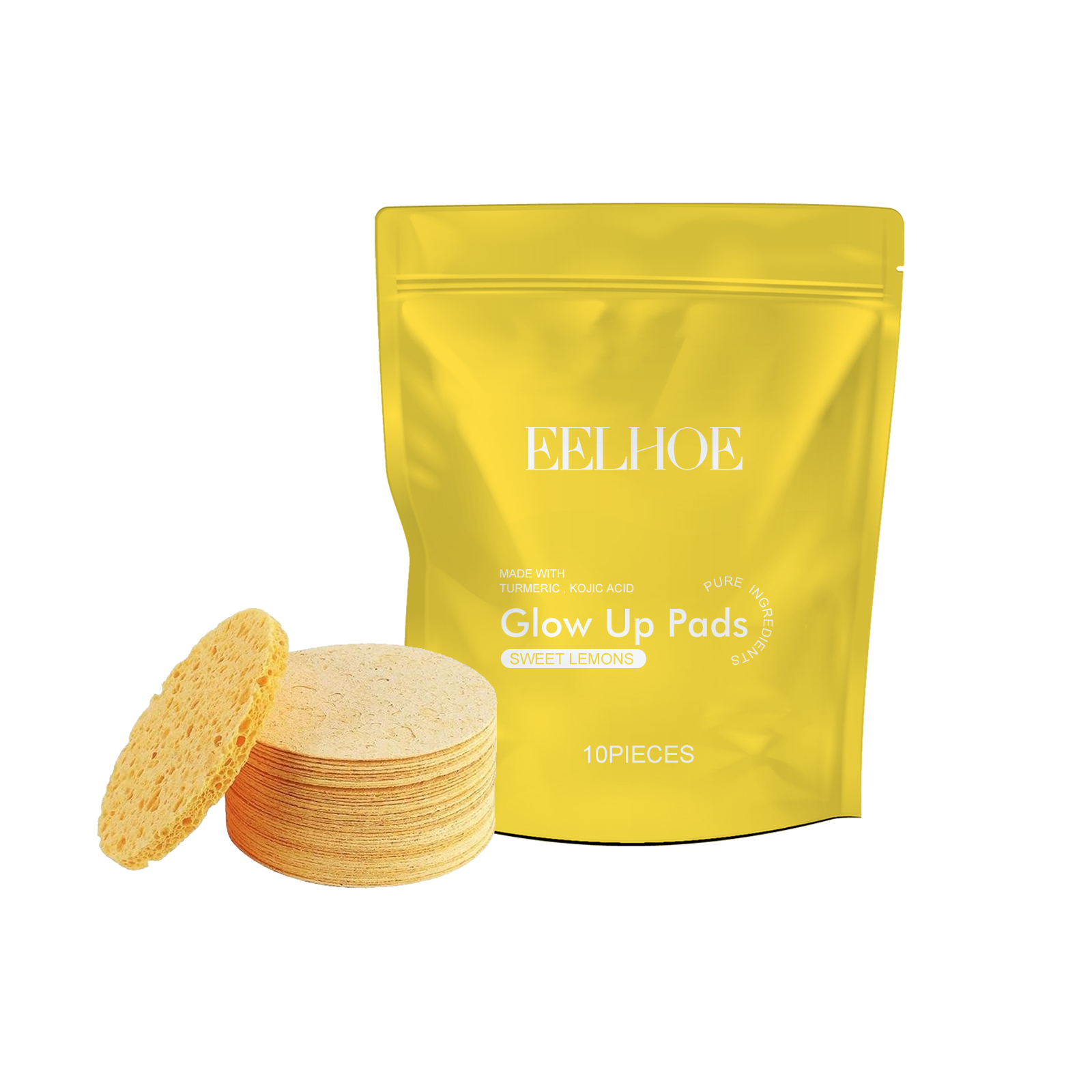 Turmeric Cleansing Pad Deeply Cleanses Skin, Removes Dirt, Controls Oil And Softens Exfoliated And Tender Ski