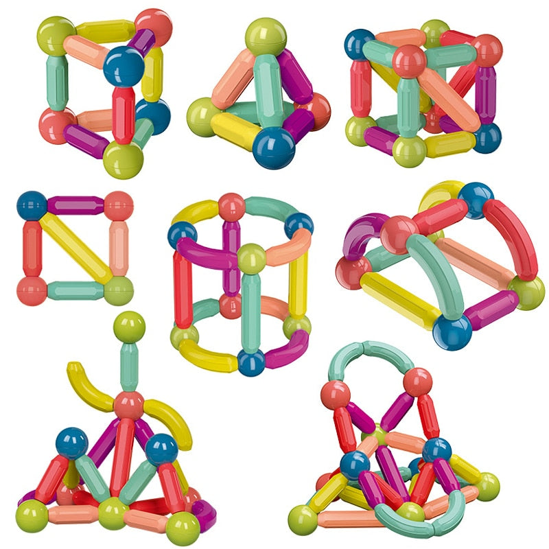 25-64Pcs Big Size Magnetic Stick Building Blocks game magnets children Set Kids Magnets for children Magnetic Toy Bricks