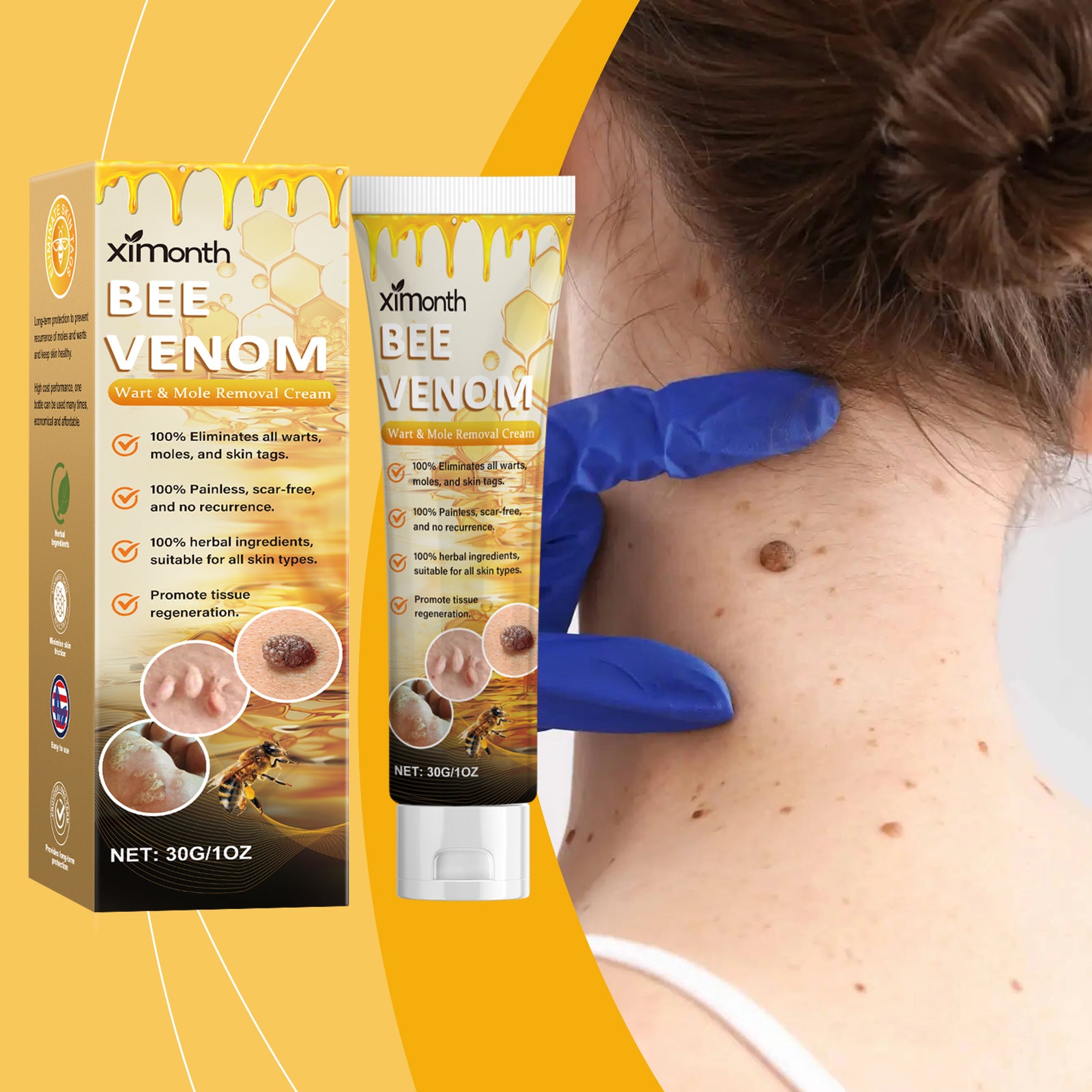 Ximonth Kew Mole Cream Gently Cleanses Skin And Lubrates Rejuvenating Herbal Body Care Cream