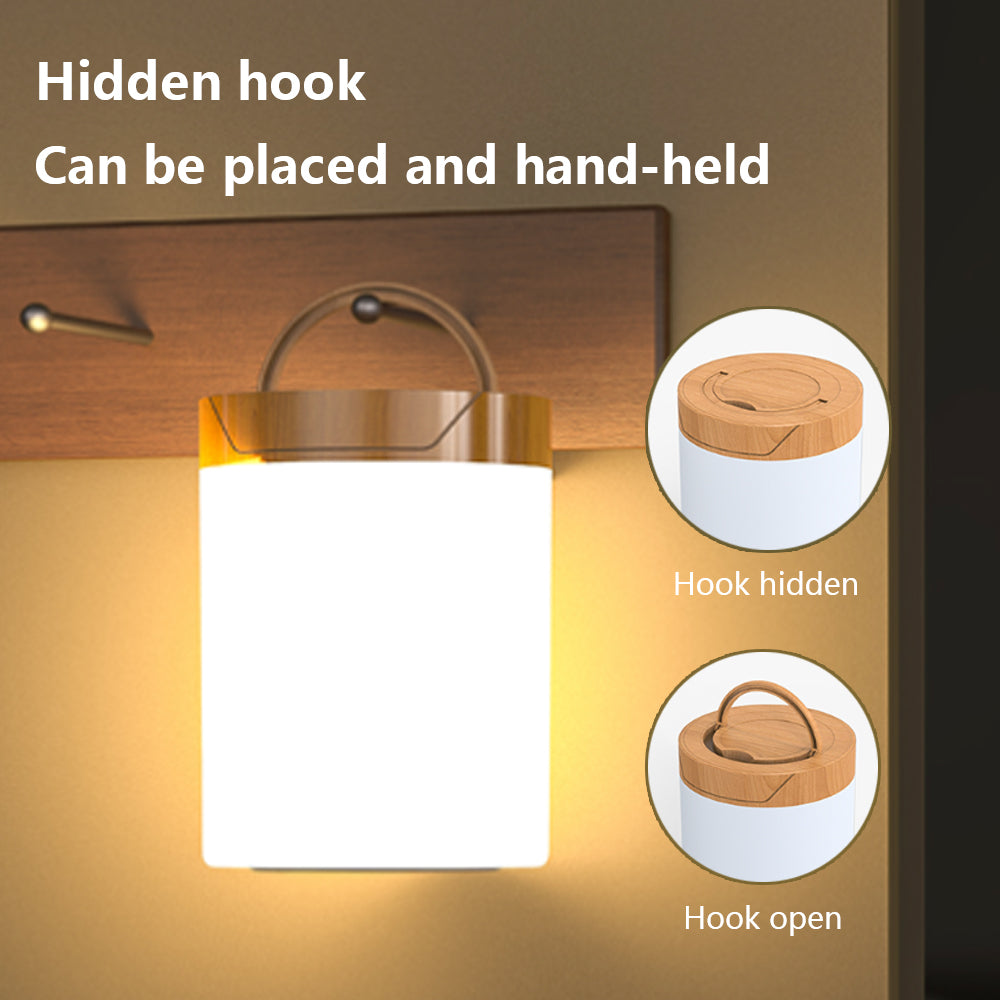 New Touch Desktop Color Ring Colorful Creative Wood Grain Charging Night Light Shooting Light Atmosphere