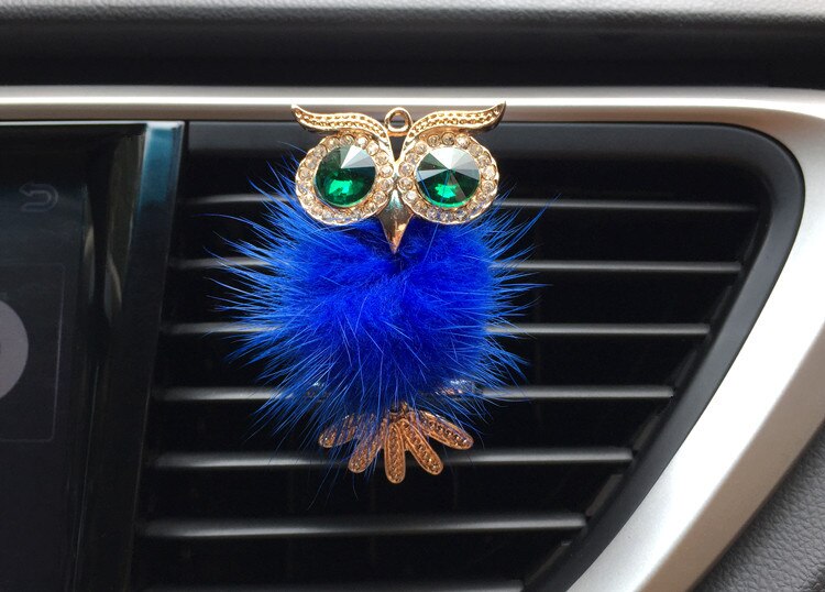 1Pcs Crystal Owl Car Air Freshener Auto Outlet Perfume Clip Interior Accessories Car-styling Vent Solid Fragrance Diffuser
