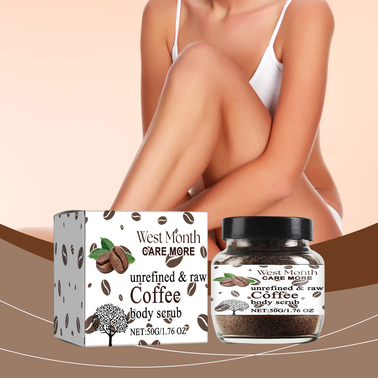 Coffee Body Scrub Gently Cleanses Skin, Exfoliates, Moisturizes And Refreshes Skin