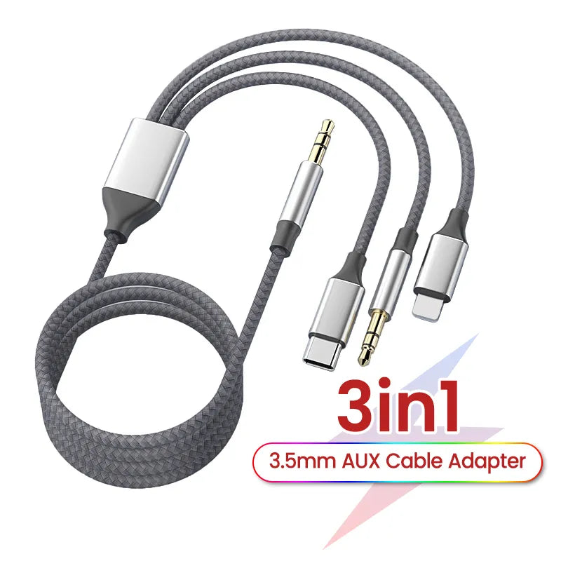 UX audio cable suitable for Apple Type-C three in one audio cable, computer audio two in one connection cable