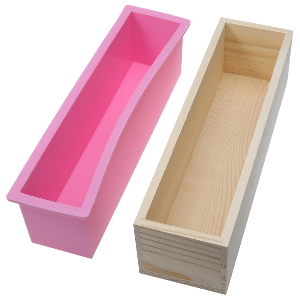 Silicone Soap Loaf Mold Wooden Box DIY Making Tools