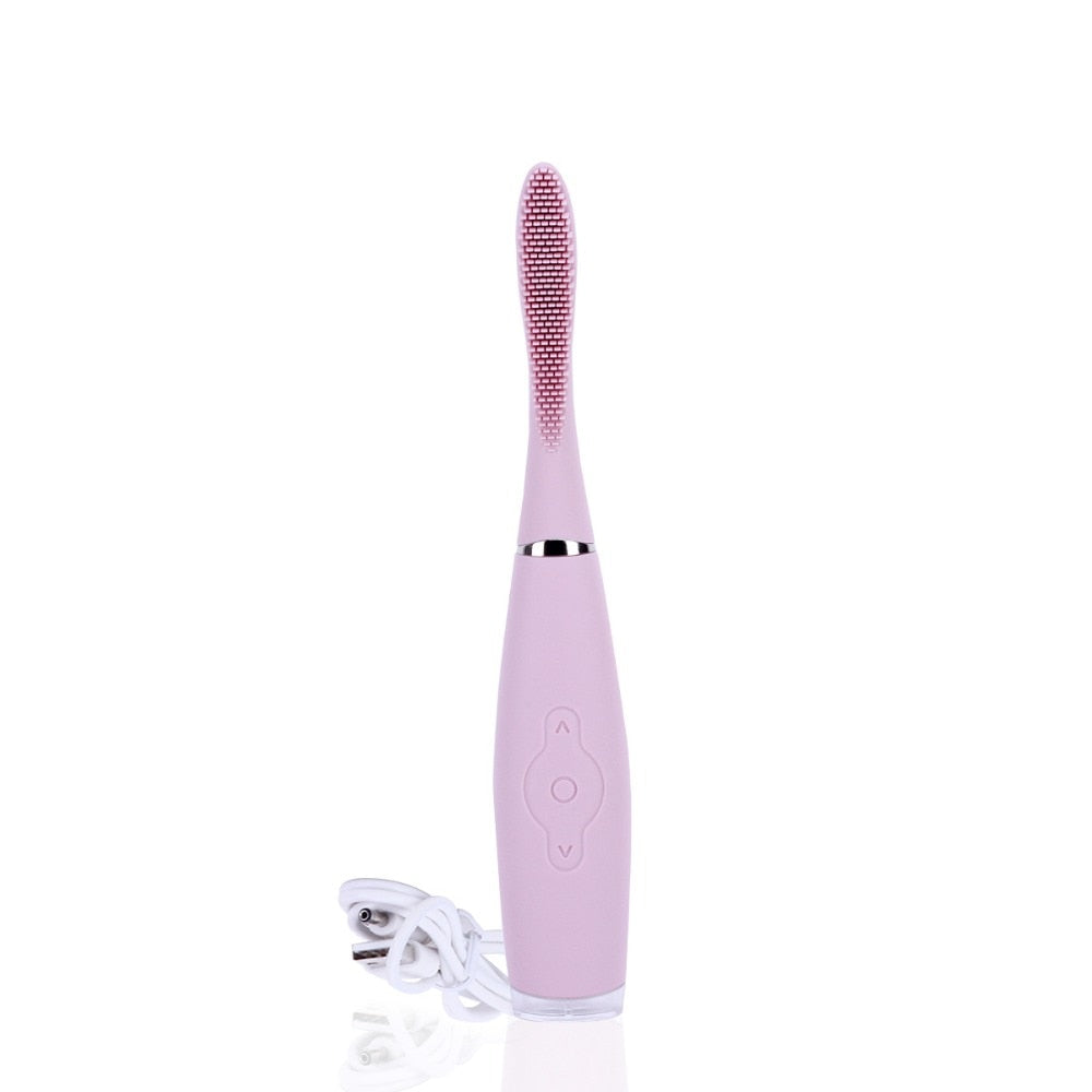 Hot Silicone Rechargeable Sonic Electric Toothbrush USB Charging Teeth Tooth Brush Waterproof Deep Clean Teeth Whitening