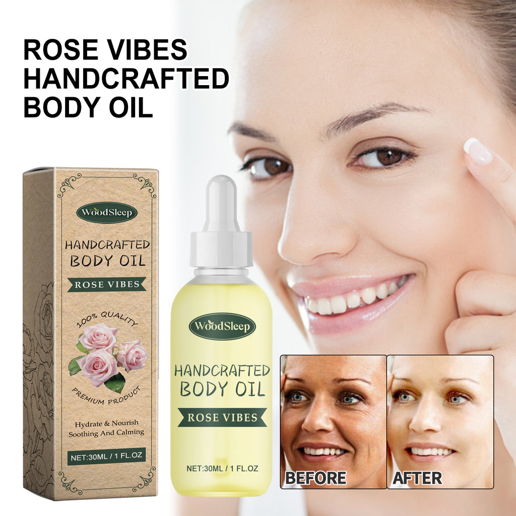 Rose Vibes Handcrafted Body Oil, Deeply Clean Haun White Tender Skin Filling Water Play Firming Body Skin Care Lotion