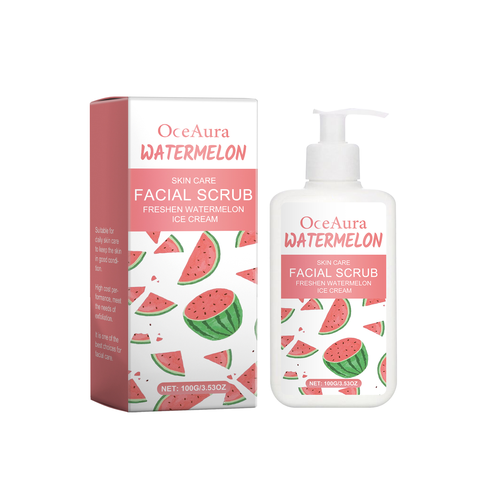 OceAura Gentle Exfoliating Scrub, Gently Cleanses And Moisturizes Face With A Delicate And Gentle Skin Scrub