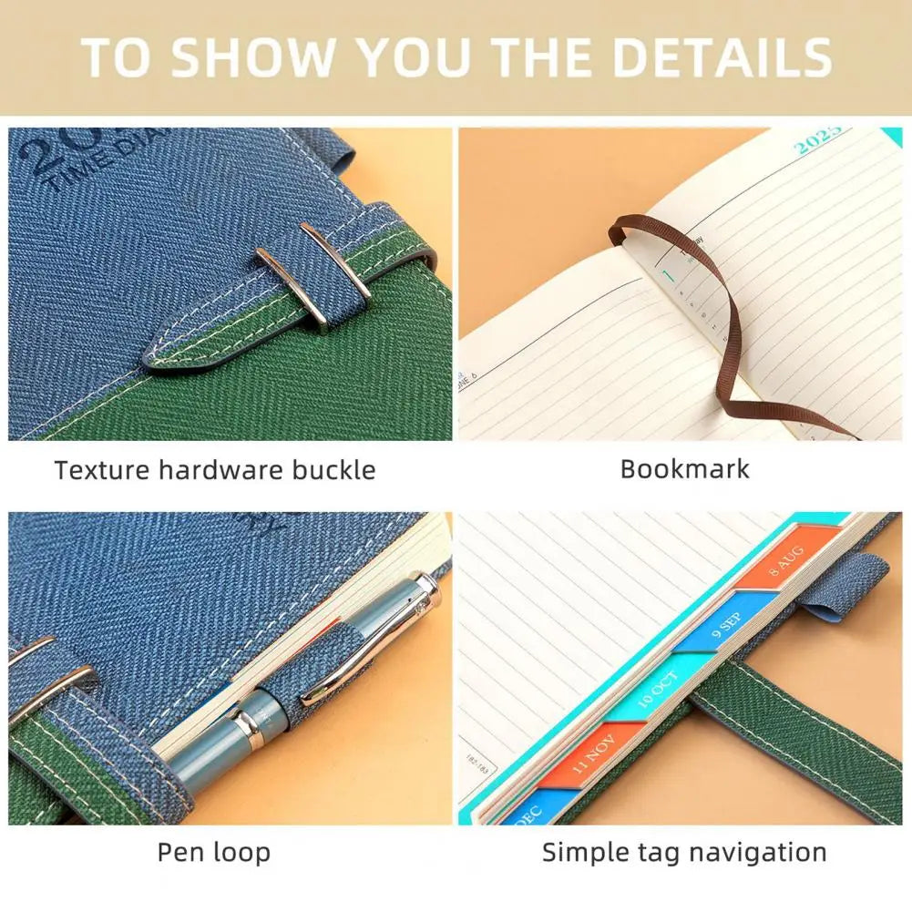 Schedule English Plan Office Efficiency Manual Calendar Notebook