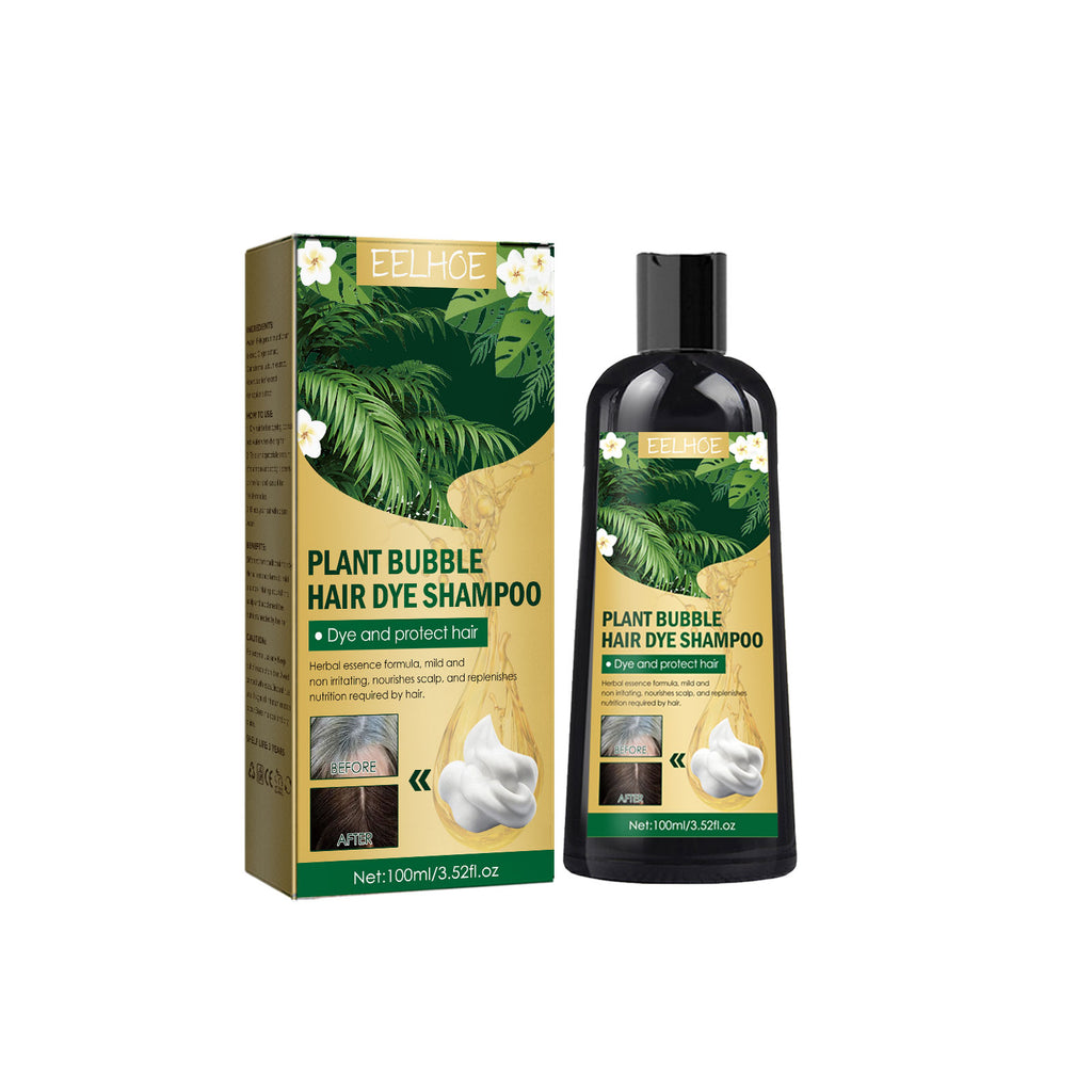 EELHOE Plant Bubble Hair Natural Black Hair Dark Hair Hair Care Easy Color Lasting Mild Not Irritating