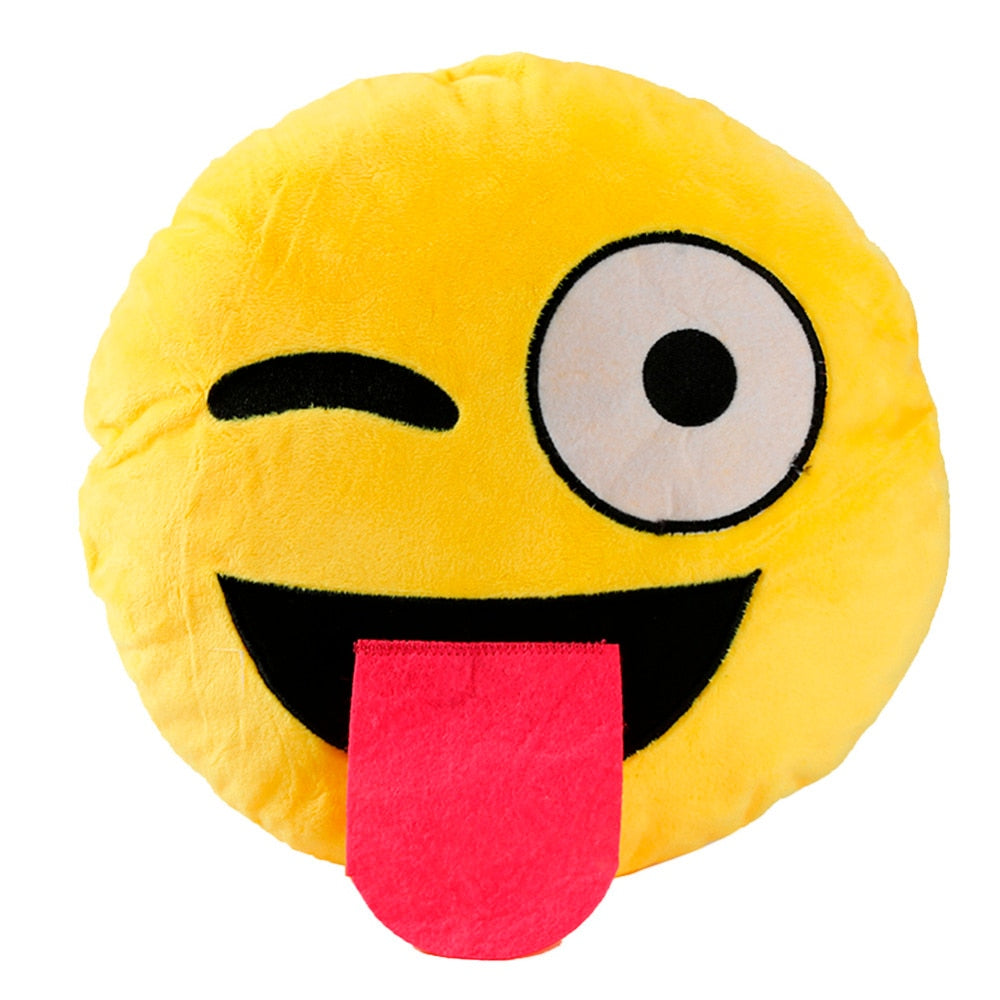 30cm Face Emoji Pillow Round Cushion For Sofa Car Seat Home Decorative Cushions