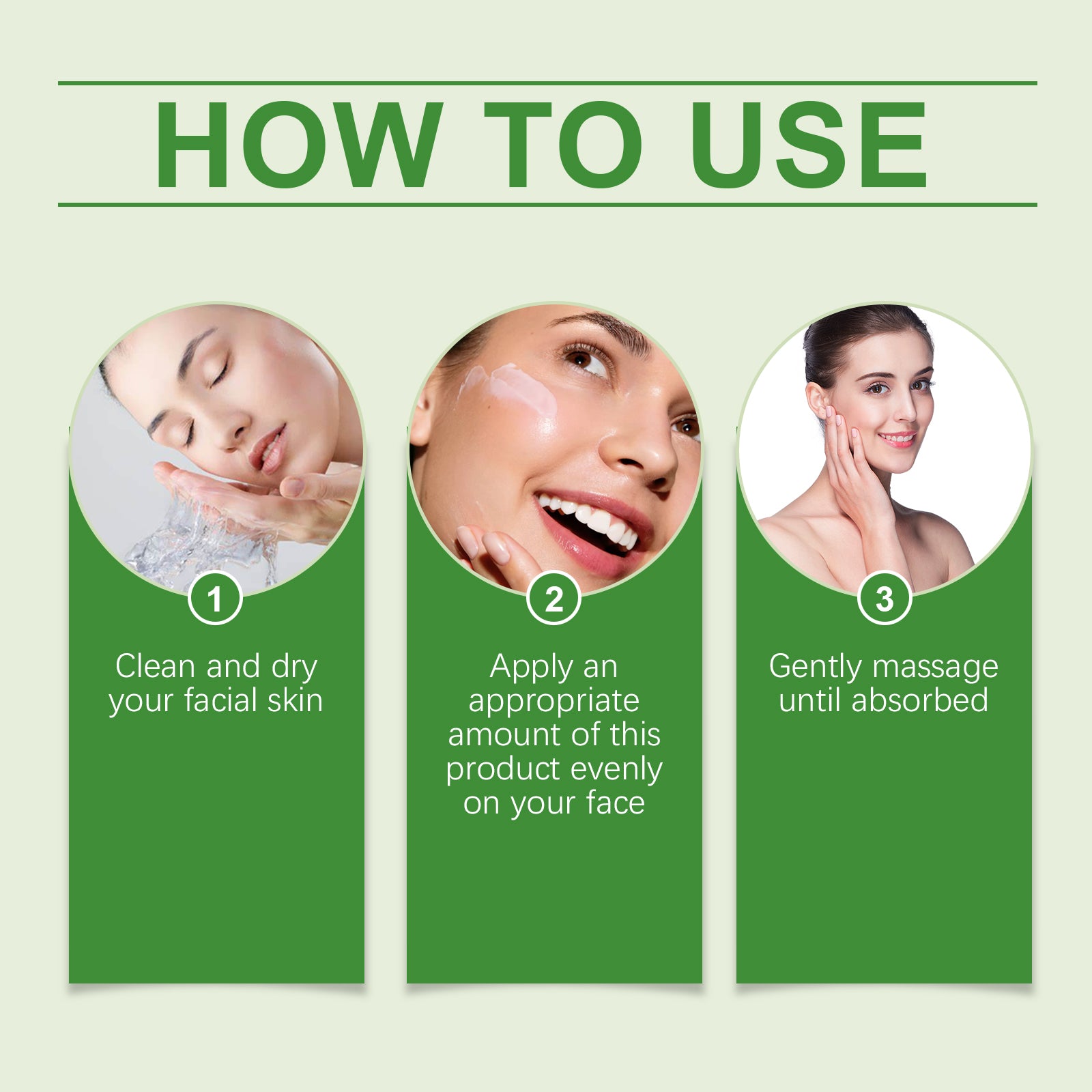 Green Tea Moisturizing Face Cream Gloss Oil Control Clean Balance Skin Moisturizing Moisturizing Skincare Set