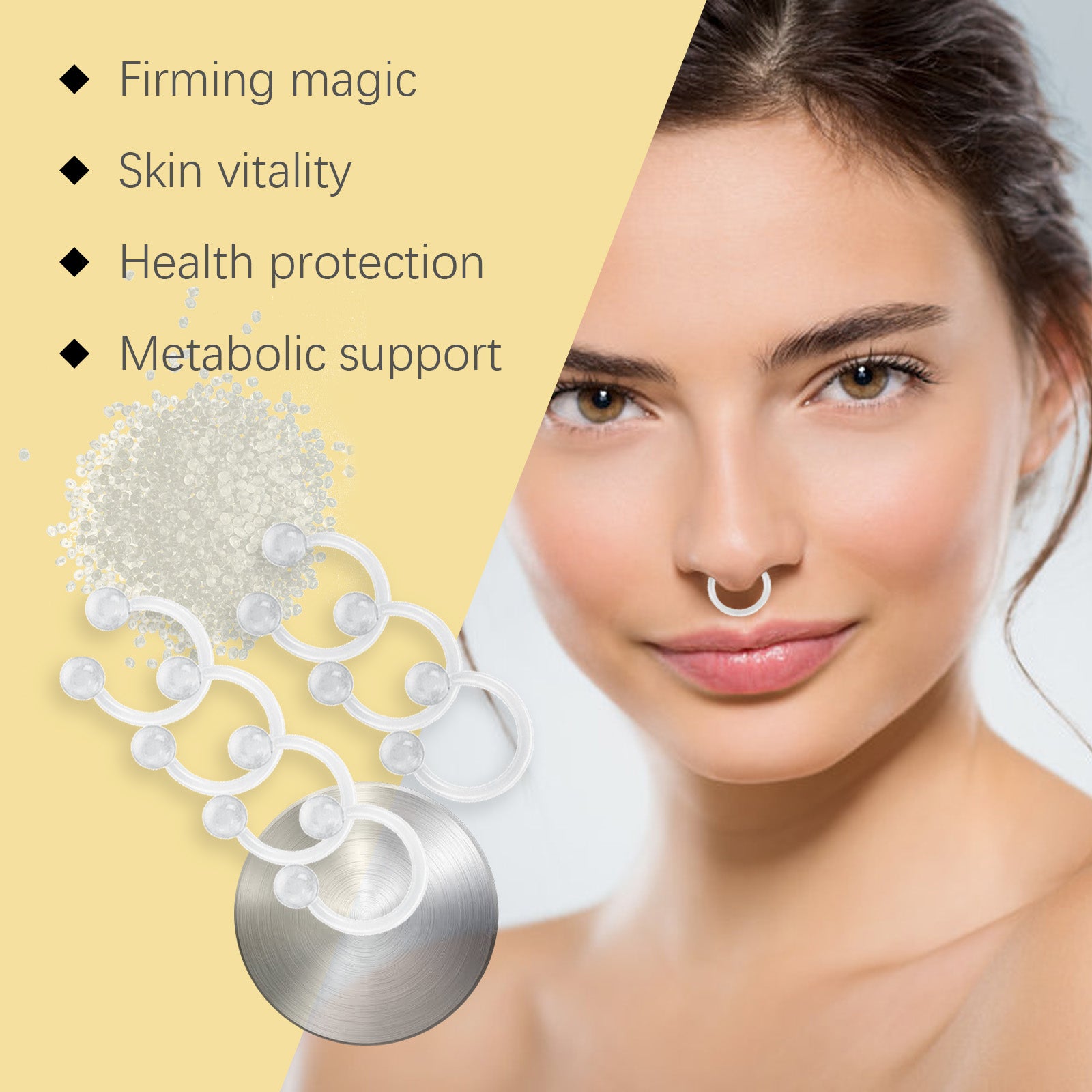 Body Shaping Bee Venom Nose Ring, Light Abdominal Beauty Show Body Figure Tight Skin Body Care