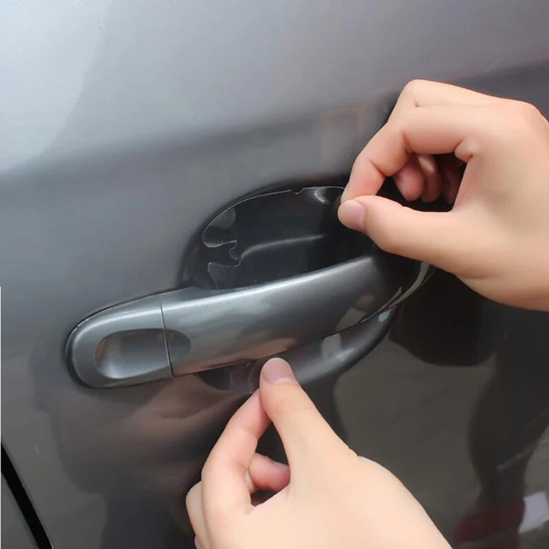 4Pcs/LOT Car Handle Protection Film Car Exterior Transparent Sticker Automotive Auto Accessories Car Styling Car sticker