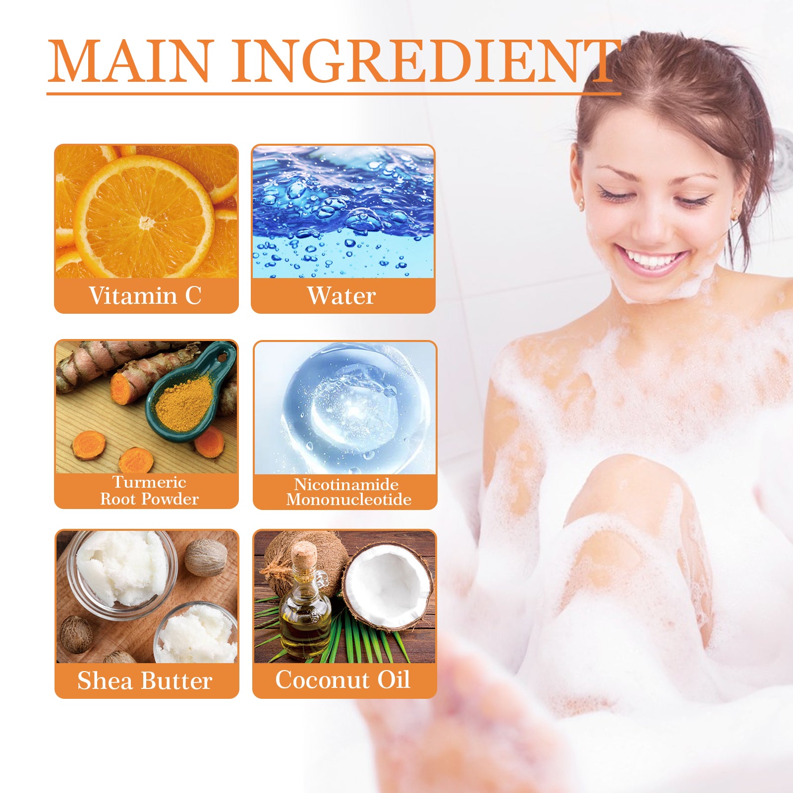 Slimming Vitamin C Soap Cleanses Body, Calves, Belly, Slimming, Toning, Firming And Moisturizing Skin