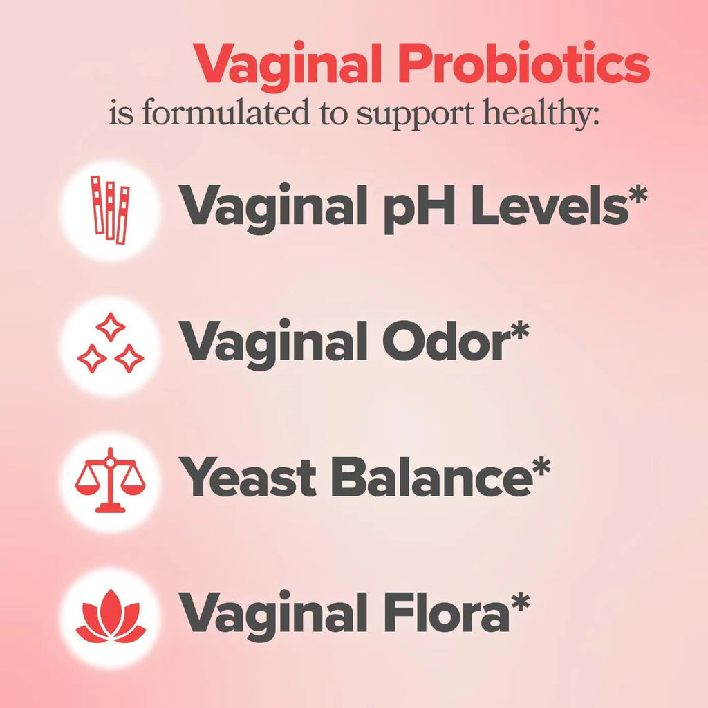 Women's Vaginal Probiotic PH Balancing, Prebiotic Health Capsules Eliminate Odor, Prevents Yeast, Balance PH & Flora | VEGAN VAGINAL PROBIOTIC Vitamins ( 60 Tablets )
