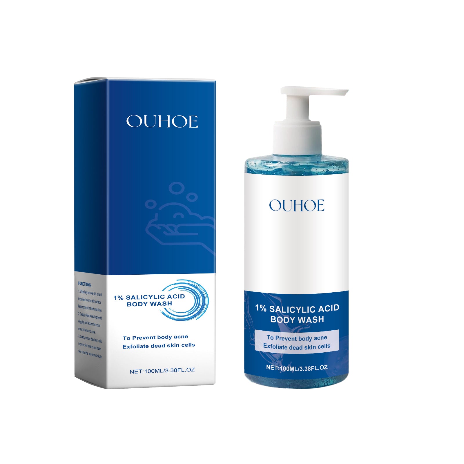 Salicylic Acid Shower Gel Gently Cleanses Body Skin, Exfoliates Oil Control And Moisturizes Refreshing Body Wash