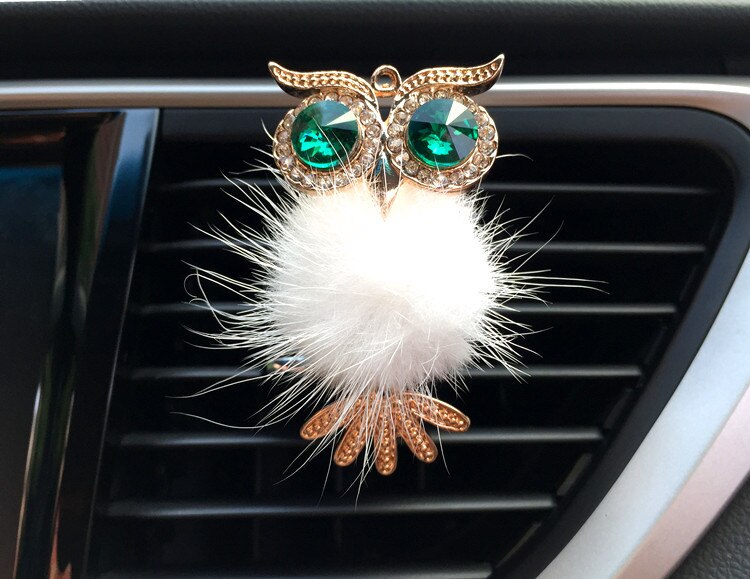 1Pcs Crystal Owl Car Air Freshener Auto Outlet Perfume Clip Interior Accessories Car-styling Vent Solid Fragrance Diffuser
