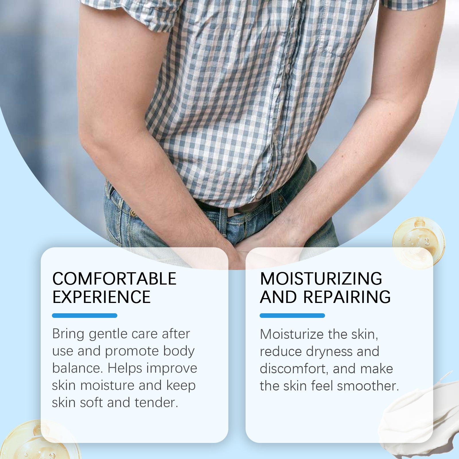 Ximonth Men's Care Cream, Gentle Care For Men's Physical Discomfort Massage Moisturizing Daily Care Cream