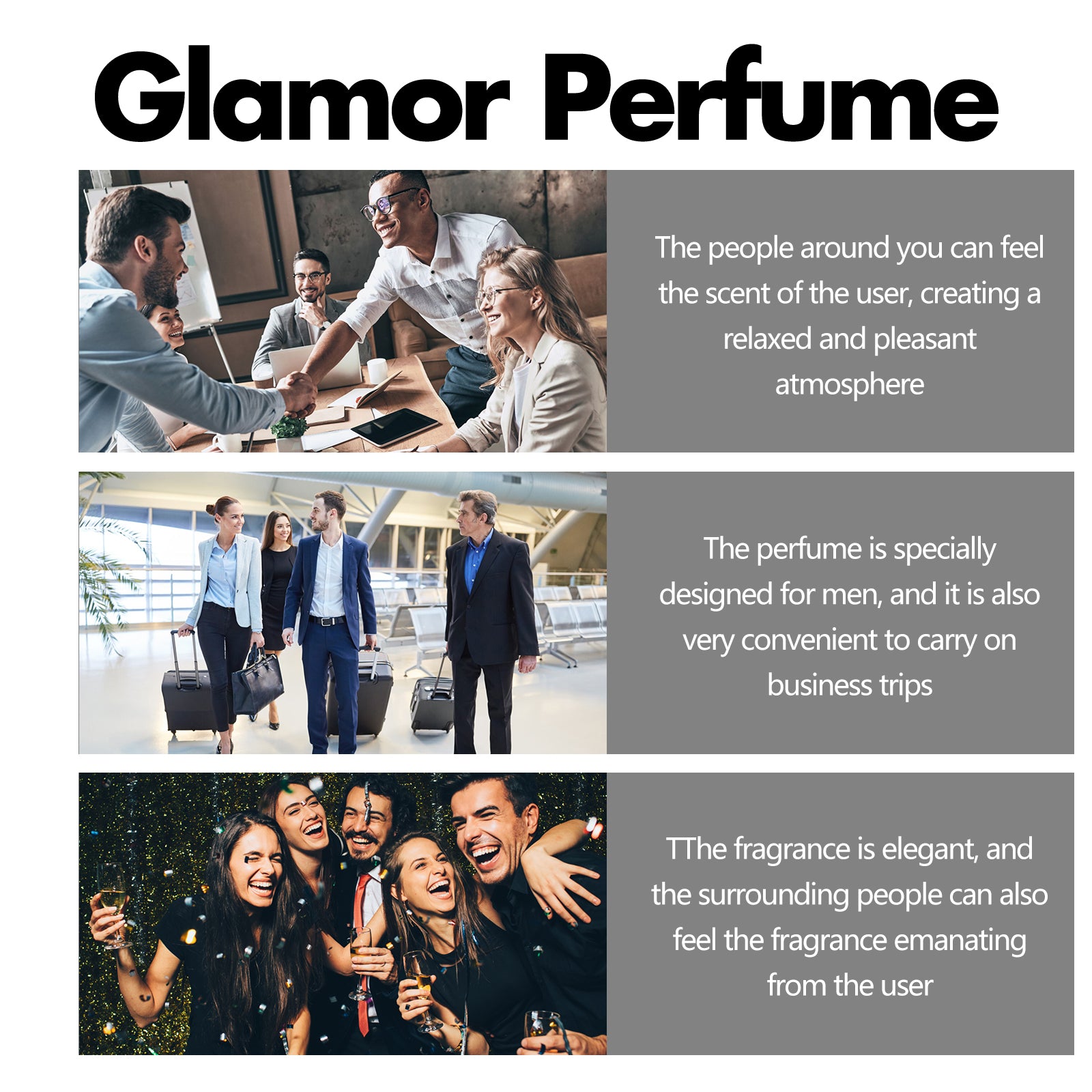 EELHOE Glamor Perfume, Refreshing Mild Not Pungent Long - Lasting Fragrance Natural Fragrance Dating Niche Perfume