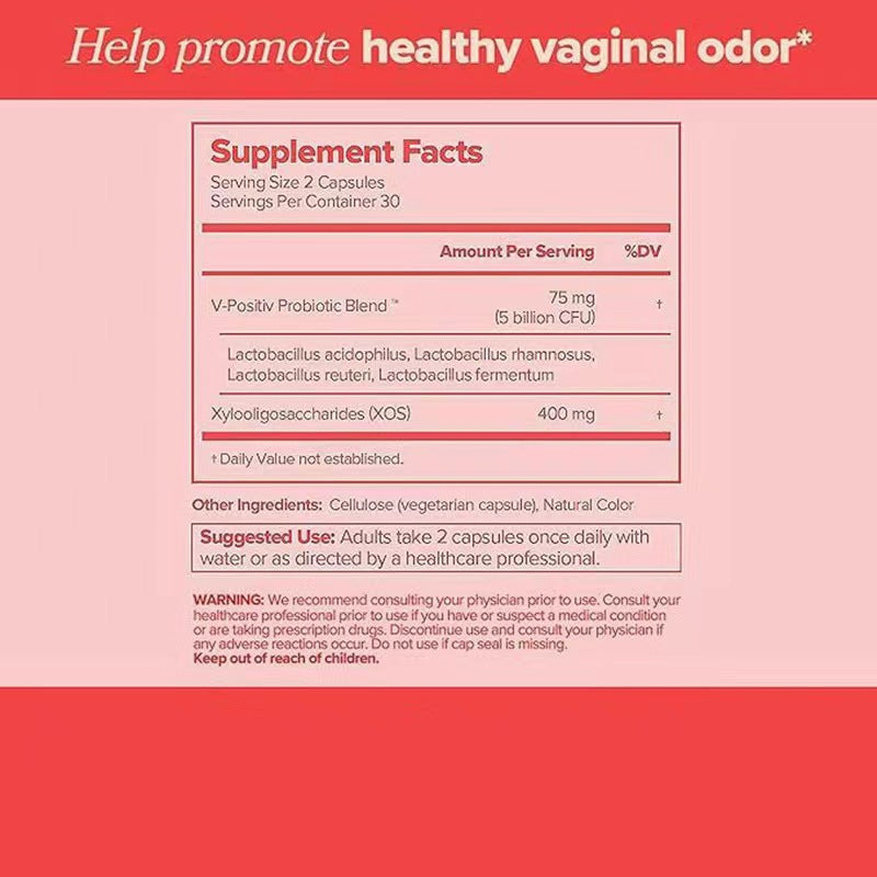Women's Vaginal Probiotic PH Balancing, Prebiotic Health Capsules Eliminate Odor, Prevents Yeast, Balance PH & Flora | VEGAN VAGINAL PROBIOTIC Vitamins ( 60 Tablets )