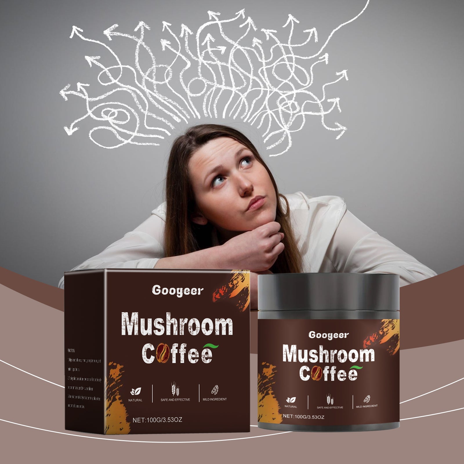 Googeer  Instant Mushroom Coffee (For Entry) For Body Treatment