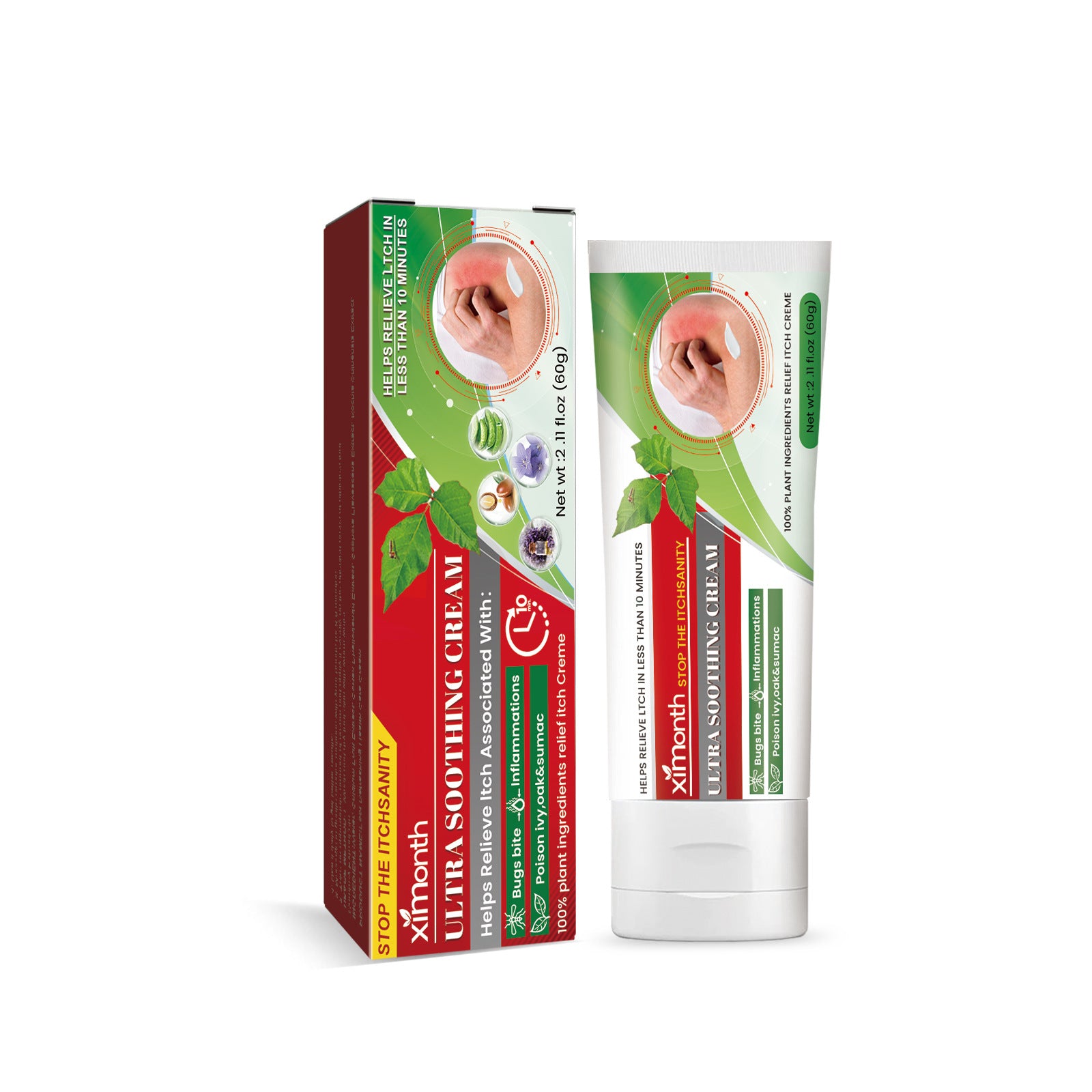 XiMonth Ultra Soothing Cream, Relieve Mosquito Bites Prickly Rash Skin Red And Itchy Skin Care Cream