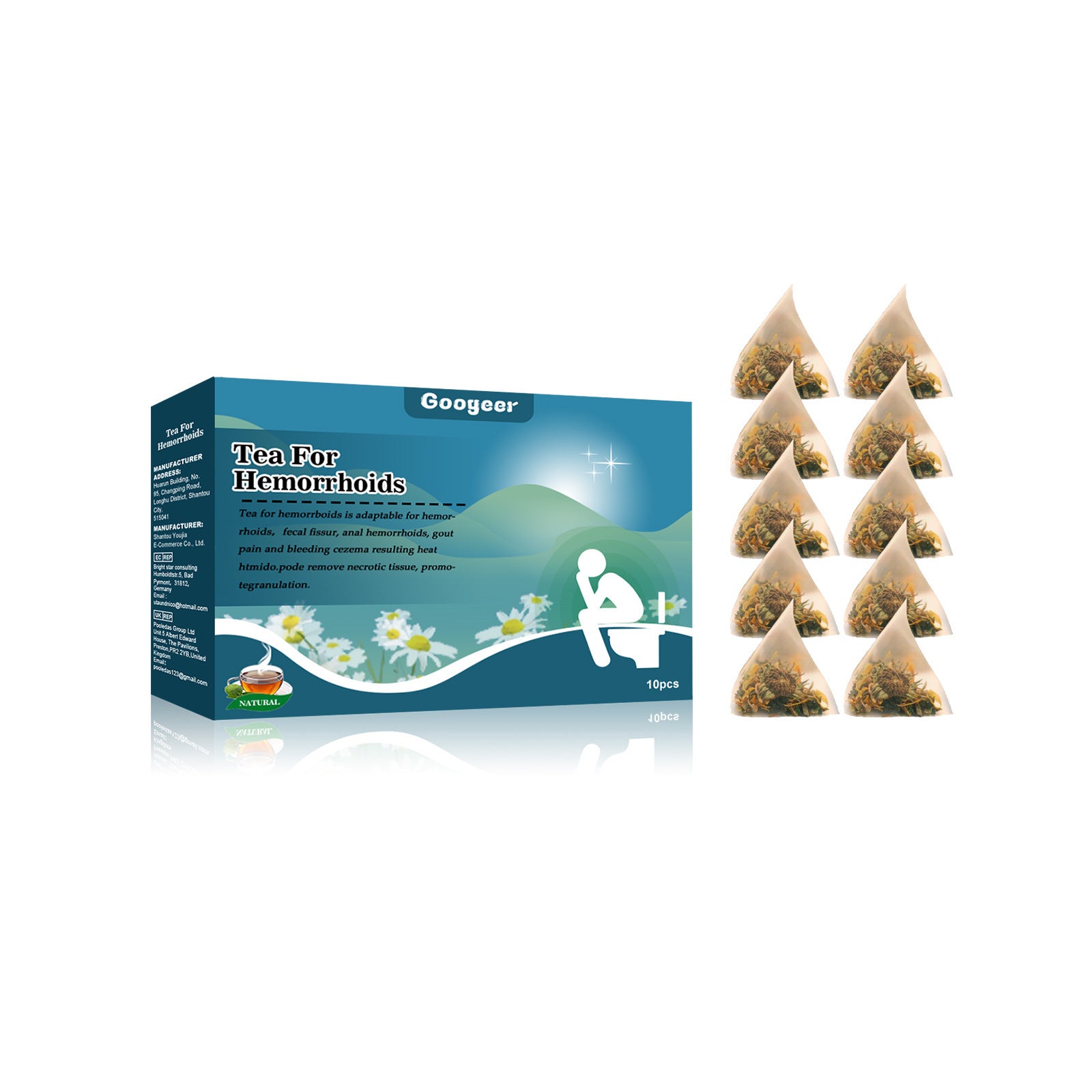 Tea For Hemorrhoids, Relieve Perianal Itching Discomfort Eliminate Meat Ball Break Sores Anal Soothing Body Care Tea Bag