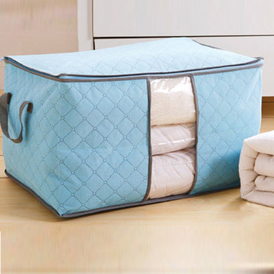 New Large Colorful Bamboo Charcoal Cotton Quilt Storage Bag Color Quilt Storage Clothing Storage Finishing Bag Storage Bag