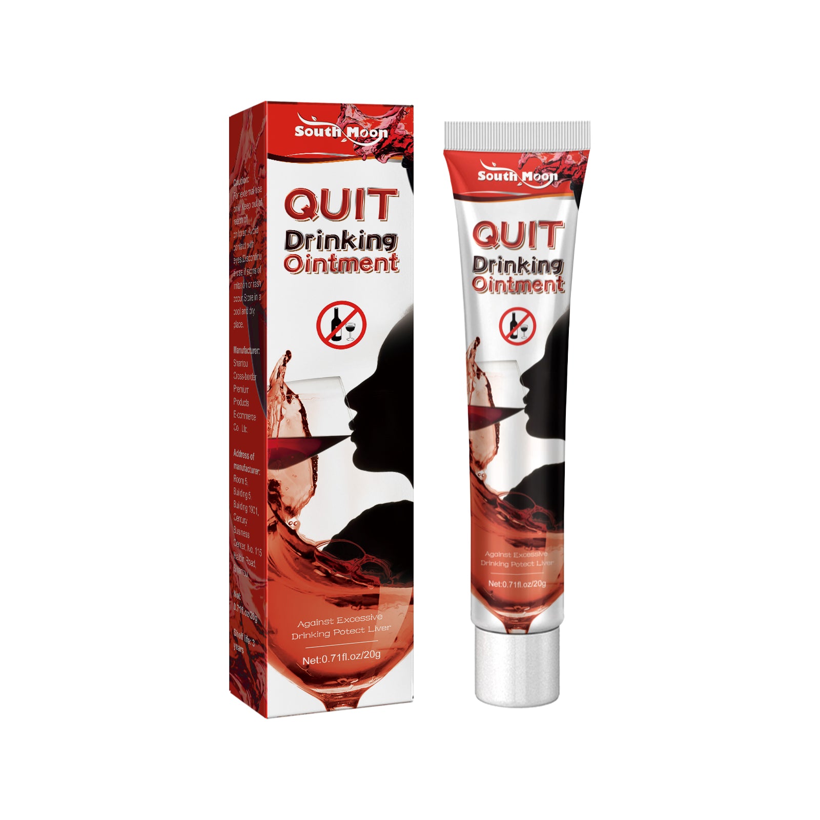 South Moon Quit Drinking Ointment, Relieve Hangover Nausea Fatigue Discomfort Topical Body Care Cream