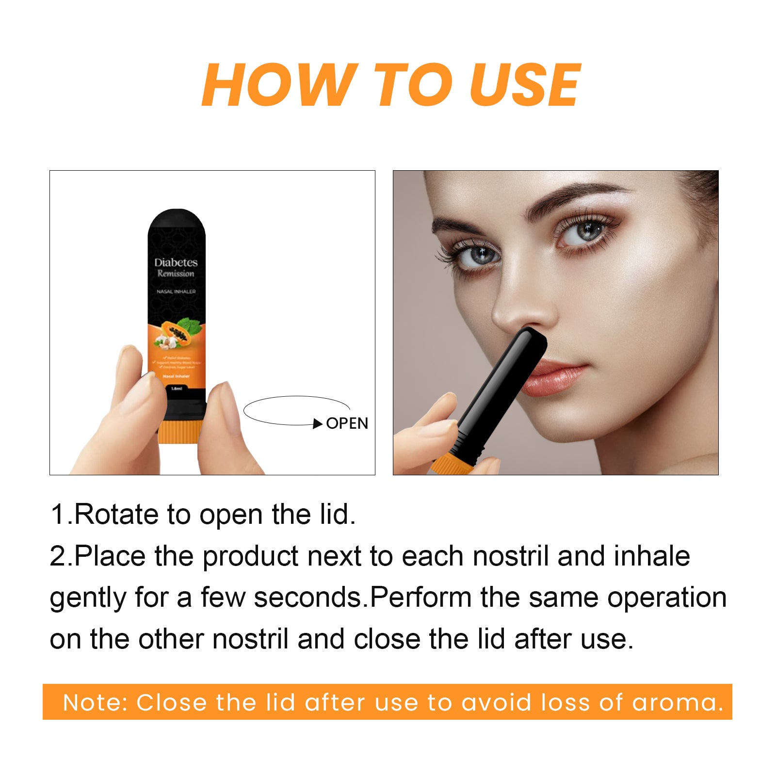 Diabetes Remission Nasal Inhaler, Relieve Nasal Discomfort Nasal Cleansing Body Care Nasal Inhaler