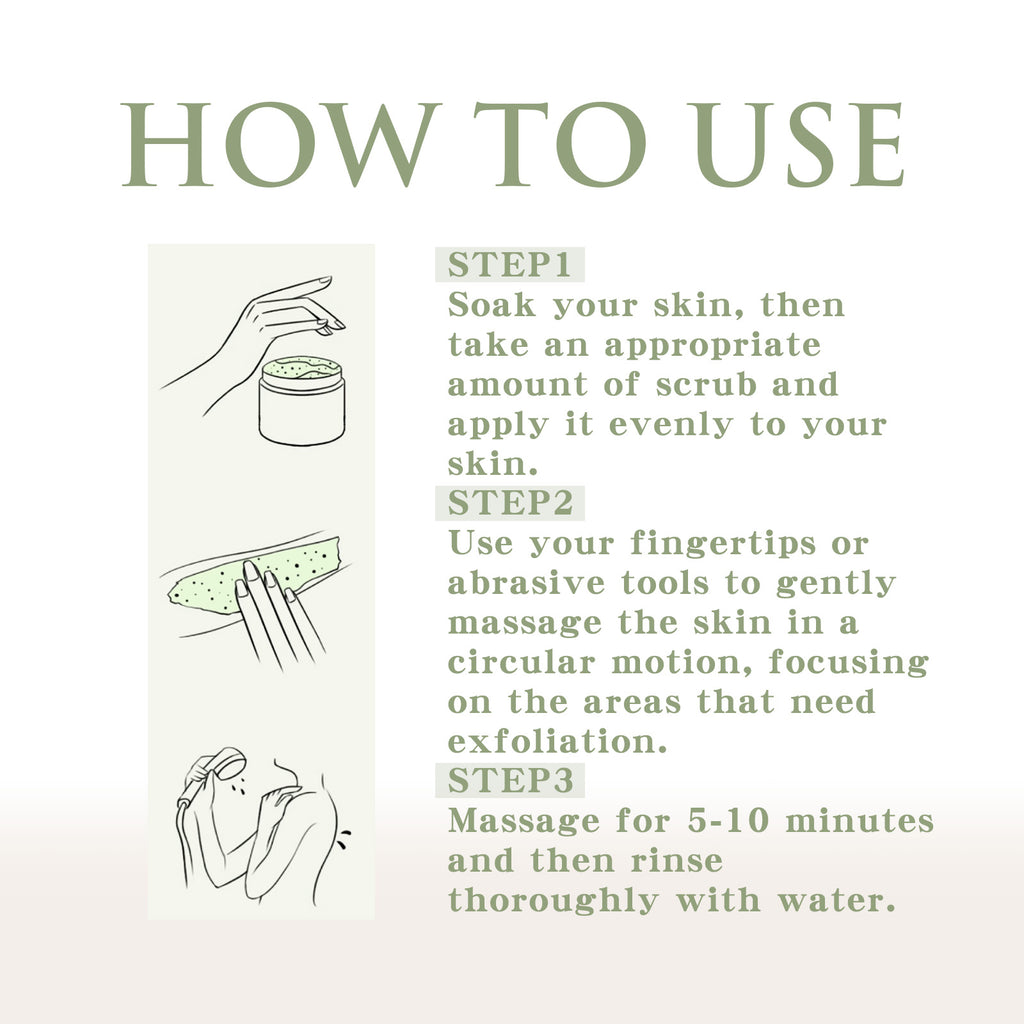 Avocado Ice Cream Scrub, Full Body Cleanse Exfoliating Dead Skin Shower Refresh Body Scrub