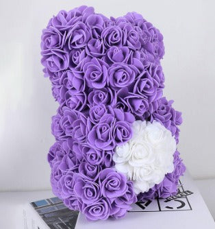 Heart hugging rose bear simulation bouquet as a birthday gift for teddy bears