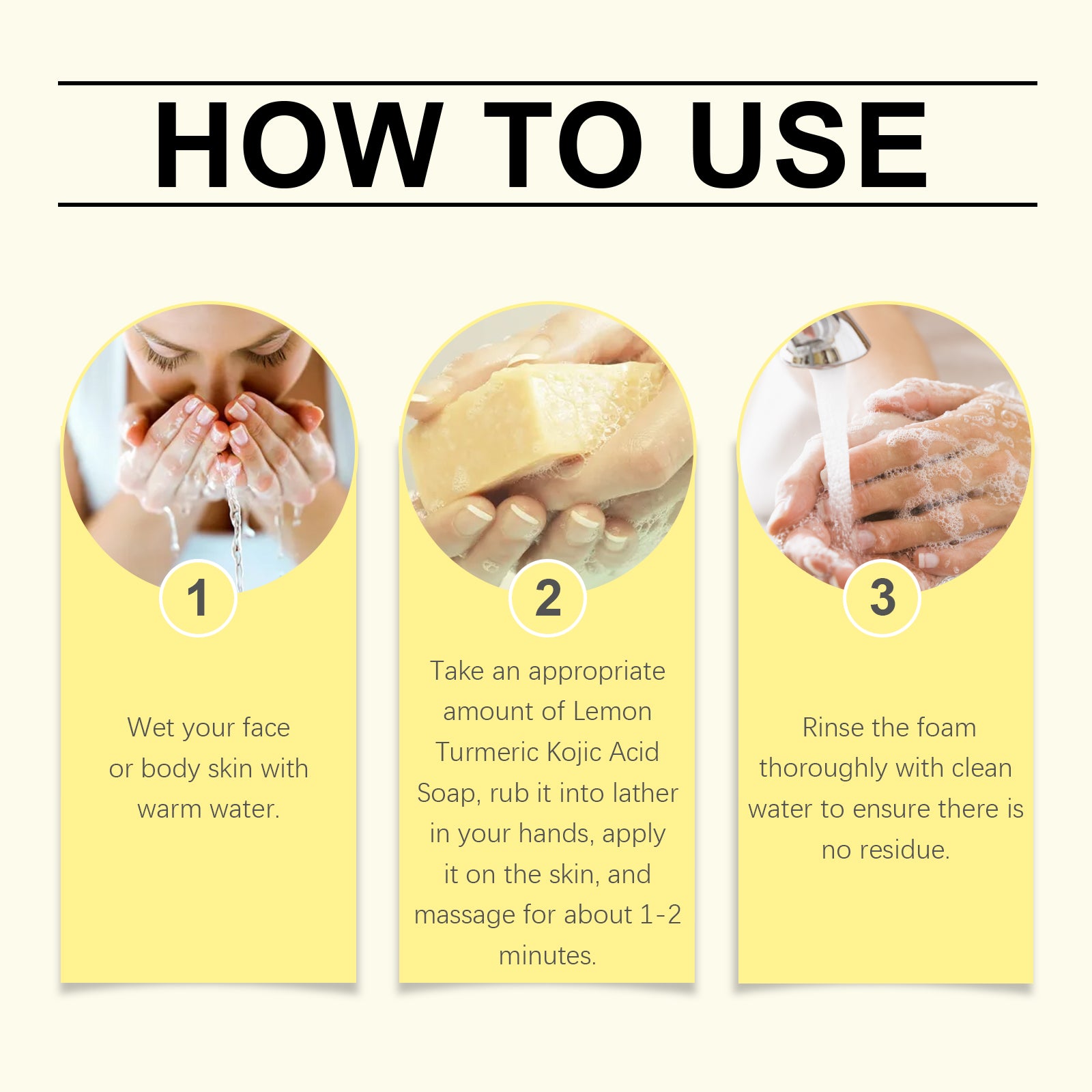 OceAura Lemon Brightening Turmeric Acid Soap Gently Cleans And Moisturizes Refreshing And Delicate Skin Brightening Soap